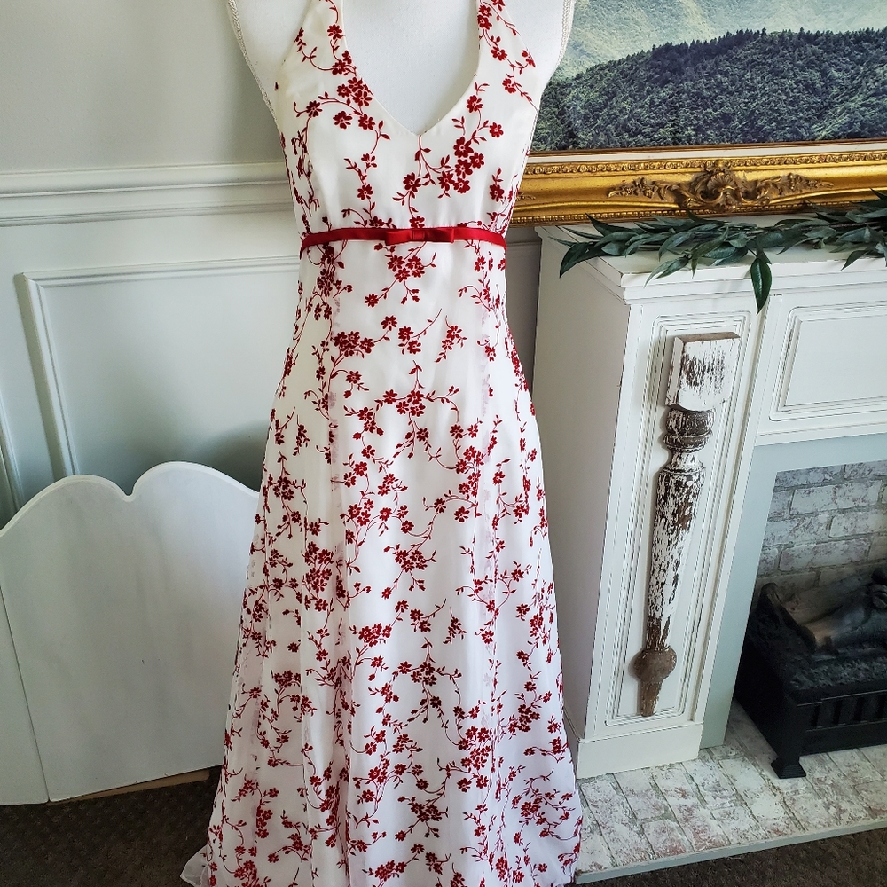 90s junior Maxi formal dress, size 8